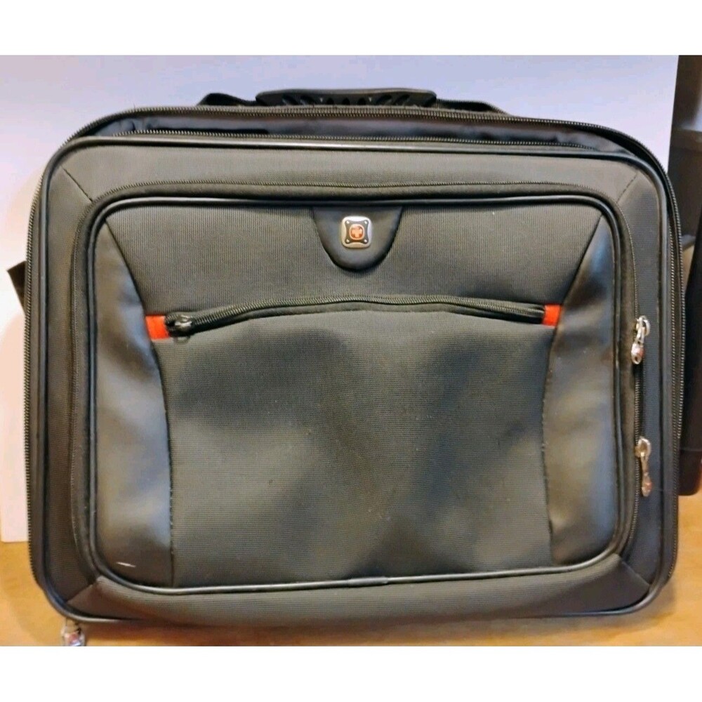 Wenger SwissGear Laptop Briefcase Messenger Bag Black Ballistic Nylon Tech Offic